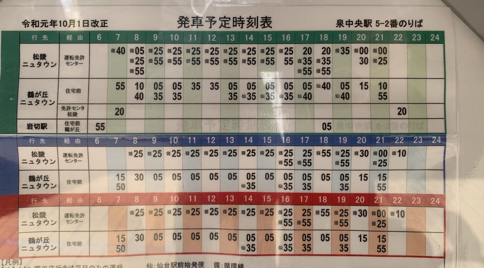 宮城県免許センターへバスと地下鉄で行く 時刻表 料金 おゆきの学び